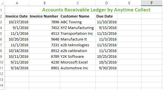 HOW TO CREATE AN ACCOUNTS RECEIVABLE LEDGER IN EXCEL AnytimeCollect HOW TO CREATE AN ACCOUNTS RECEIVABLE LEDGER IN EXCEL AnytimeCollect