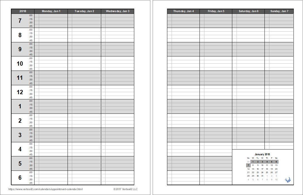 Printable Appointment Book Template PDF | Pinterest Printable Appointment Book Template PDF | Pinterest
