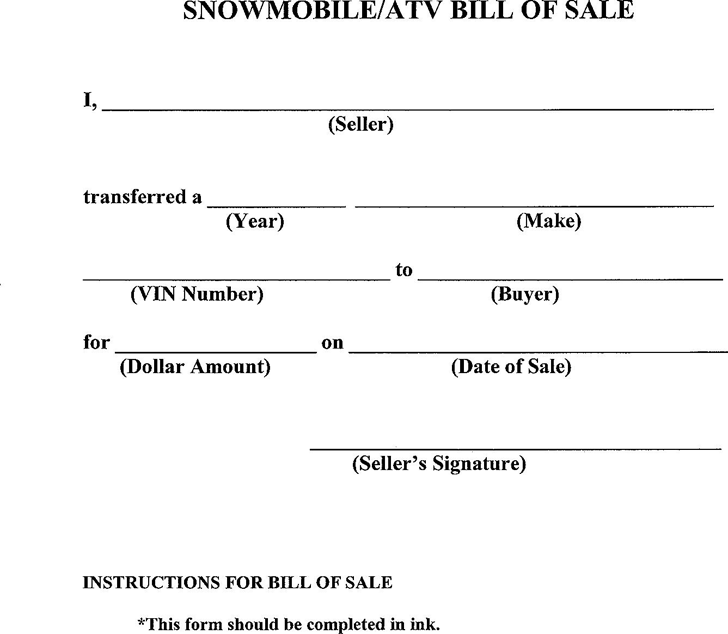 Free All Terrain Vehicle (ATV) Bill of Sale Form | PDF | Word (.doc) Free All Terrain Vehicle (ATV) Bill of Sale Form | PDF | Word (.doc)