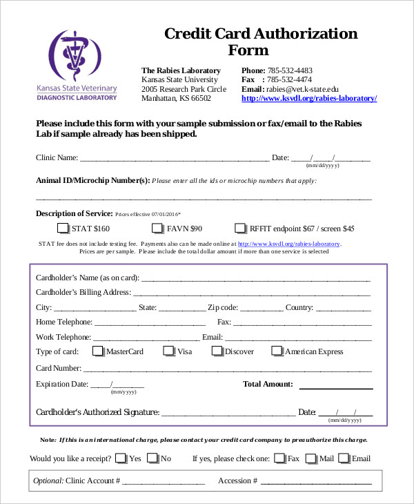 Credit Card Authorization Form Template 10+ Free Sample, Example Credit Card Authorization Form Template 10+ Free Sample, Example