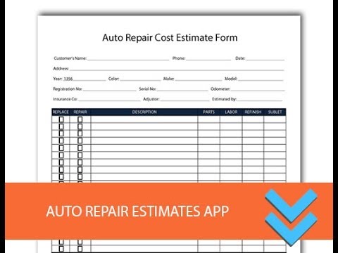 Free Auto Repair Estimates Form Freedform. YouTube Free Auto Repair Estimates Form Freedform. YouTube
