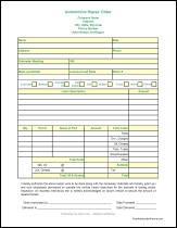 Free Auto Repair Forms Free Auto Repair Forms