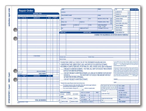 Free Automotive Repair Order From Formville Auto Repair Order Free Automotive Repair Order From Formville Auto Repair Order