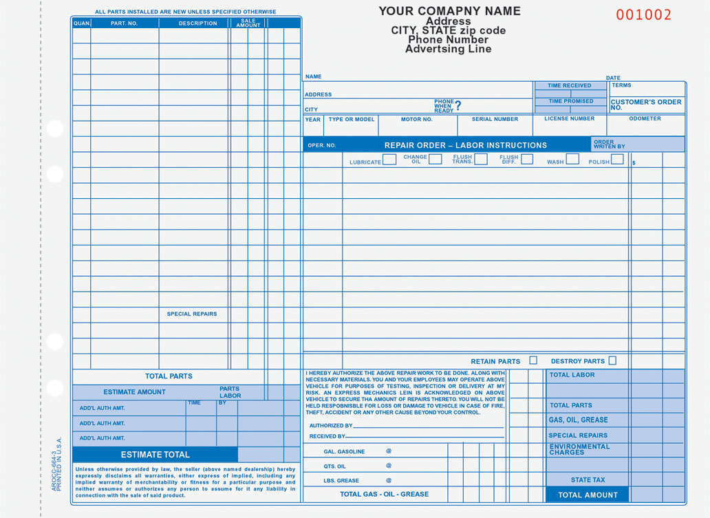 Auto Repair Work Orders and Racks | US AUTO SUPPLIES Auto Repair Work Orders and Racks | US AUTO SUPPLIES