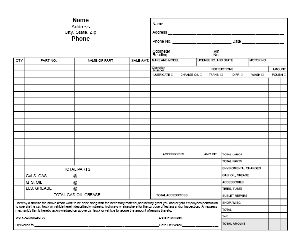 Automotive Work Order Template Fill Online, Printable, Fillable Automotive Work Order Template Fill Online, Printable, Fillable
