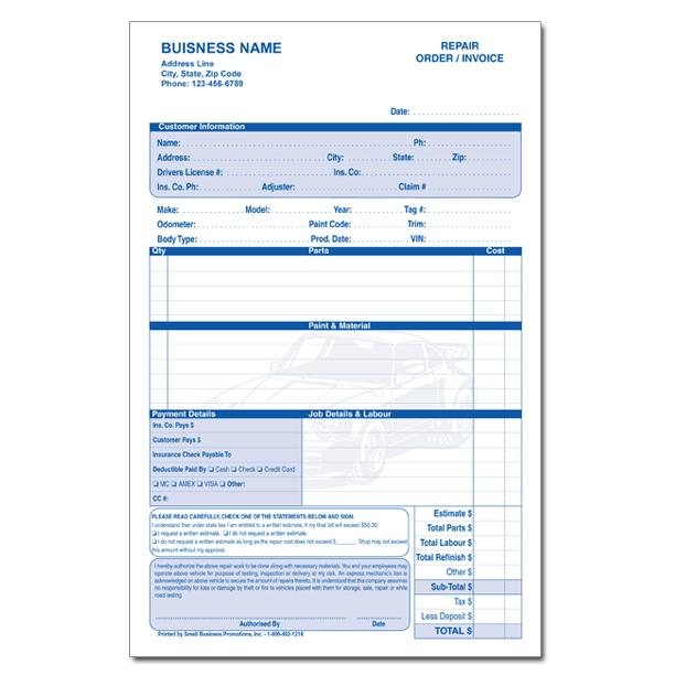 Spanish Auto Repair Work Order Spanish Auto Repair Work Order