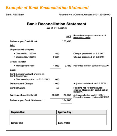 Bank Reconciliation Template 11+ Free Excel, PDF Documents Bank Reconciliation Template 11+ Free Excel, PDF Documents