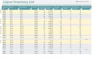 Free Bar Inventory Control Excel Template http://myexceltemplates Free Bar Inventory Control Excel Template http://myexceltemplates