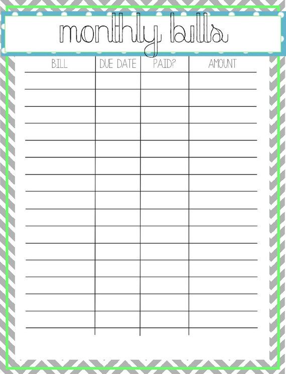 bill organizer worksheet April.onthemarch.co bill organizer worksheet April.onthemarch.co