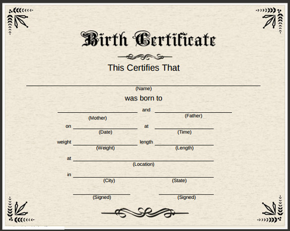 official birth certificate template birth certificate template 44 official birth certificate template birth certificate template 44