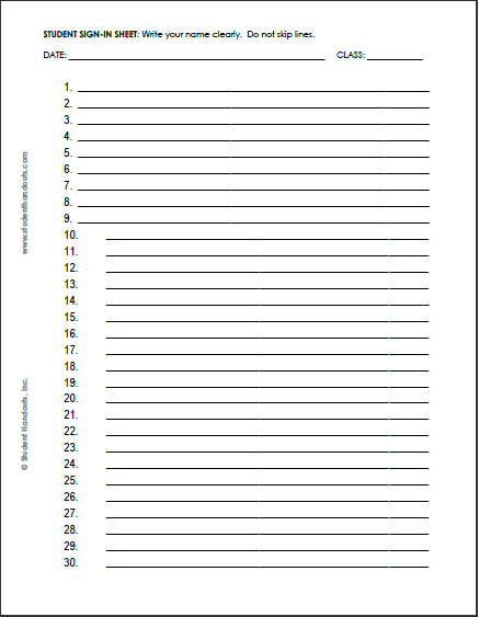 Printable Sign In Sheet | Visitor, Class, and Meeting Sign In Sheets Printable Sign In Sheet | Visitor, Class, and Meeting Sign In Sheets