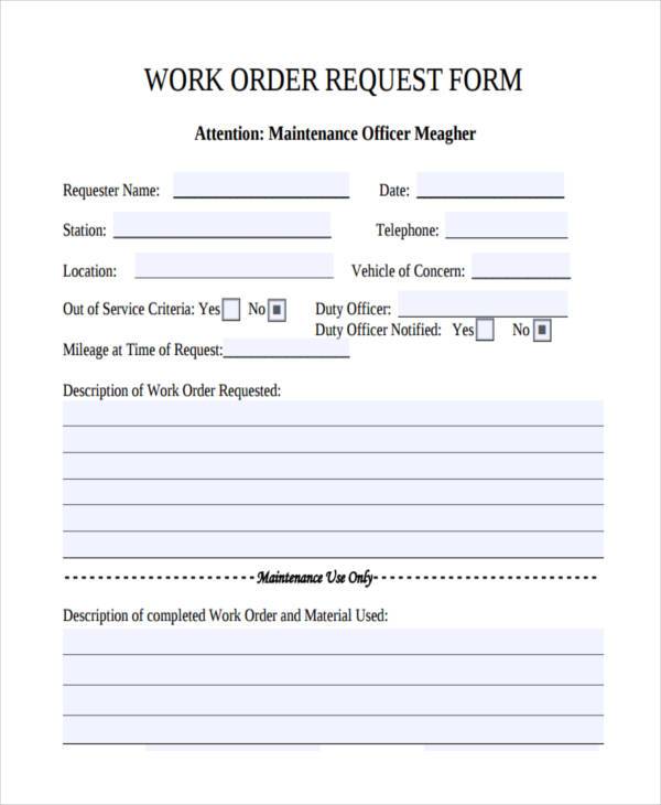 Work Orders | Free Work Order Form Template for Excel Work Orders | Free Work Order Form Template for Excel