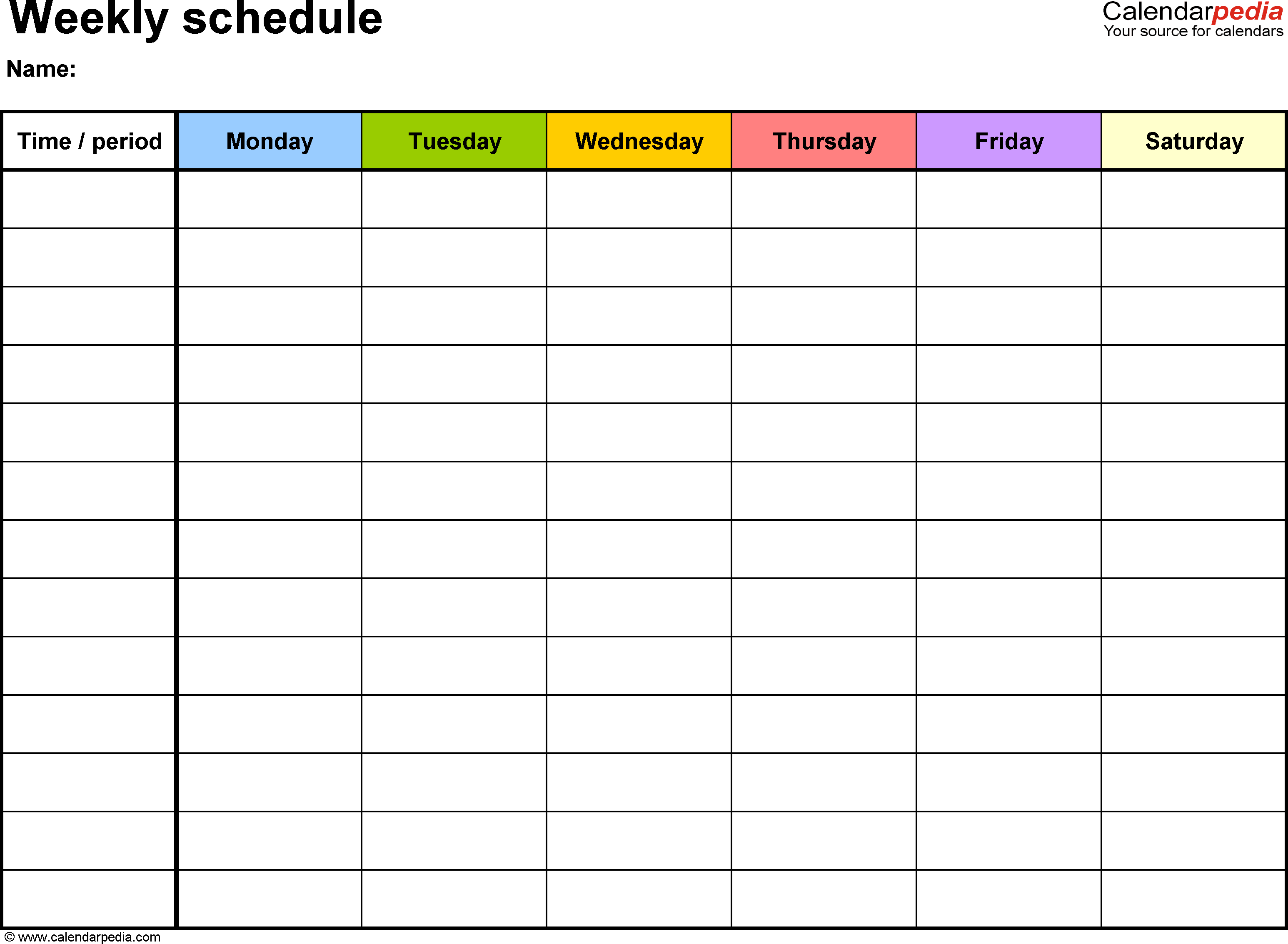 Free Weekly Schedule Templates for Word 18 templates Free Weekly Schedule Templates for Word 18 templates