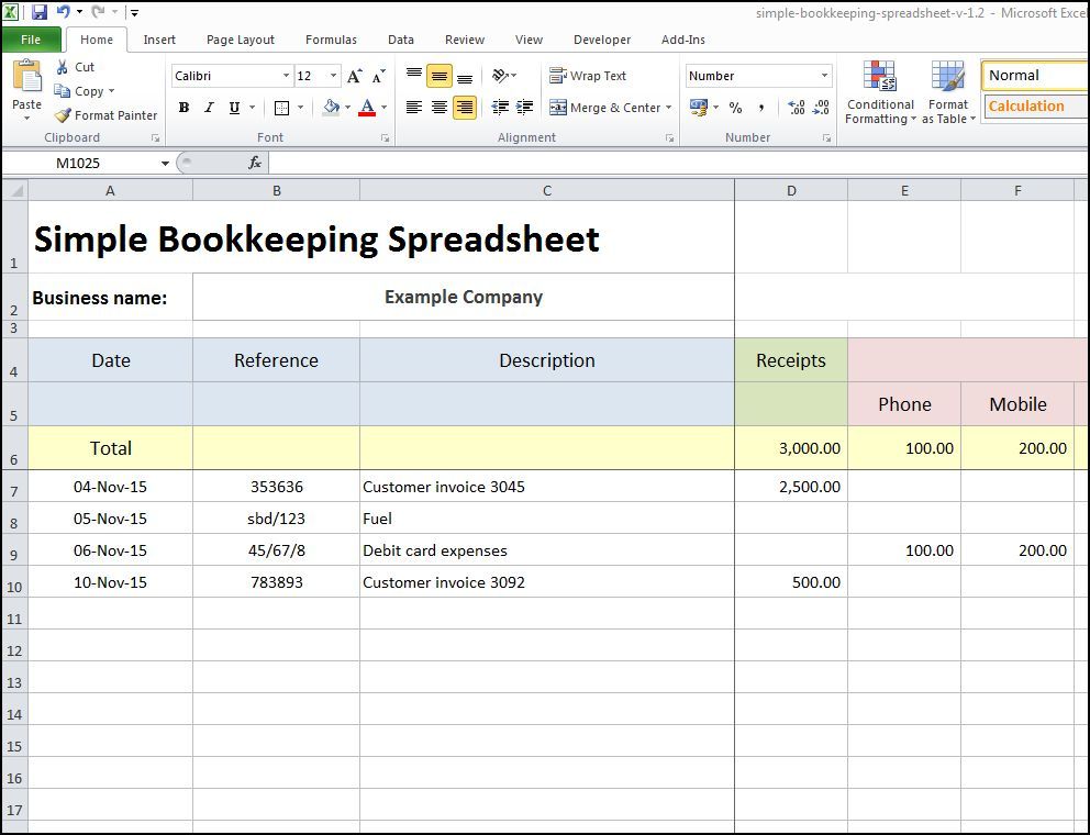 8+ Excel Bookkeeping Templates Excel Templates 8+ Excel Bookkeeping Templates Excel Templates