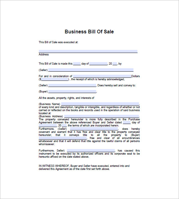 Business Bill Of Sale Sample Business Bill Of Sale 7 Free Word Business Bill Of Sale Sample Business Bill Of Sale 7 Free Word