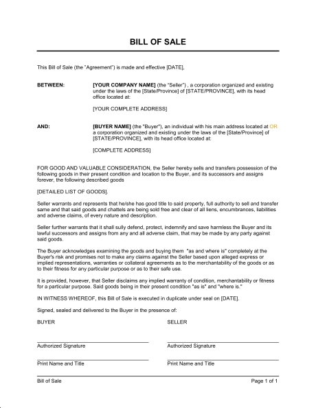 business bill of sale template business bill of sale pdf business bill of sale template business bill of sale pdf