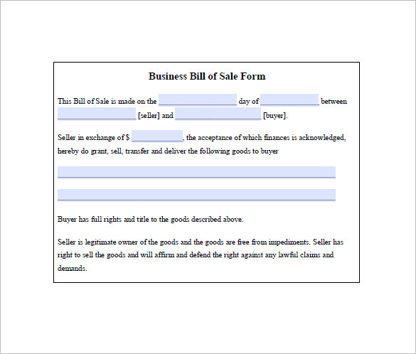 Business Bill of Sale 7+ Free Word, Excel, PDF Format Download Business Bill of Sale 7+ Free Word, Excel, PDF Format Download