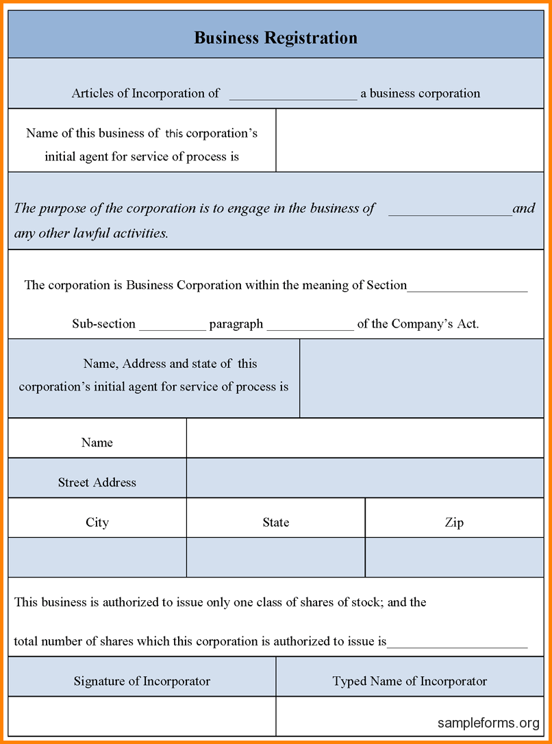 Printable Business Form Templates Printable Business Form Templates