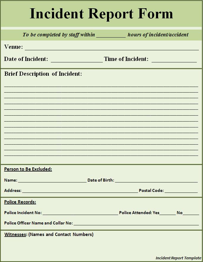 5+ incident reports templates | manager resume 5+ incident reports templates | manager resume