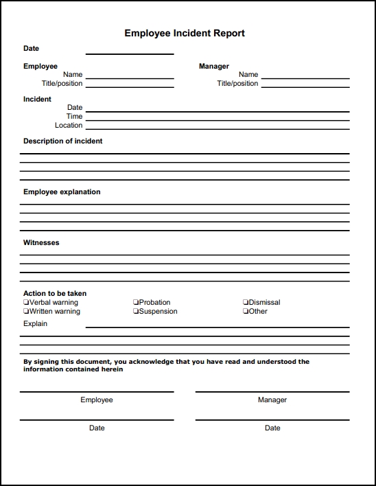 general incident report template Romeo.landinez.co general incident report template Romeo.landinez.co