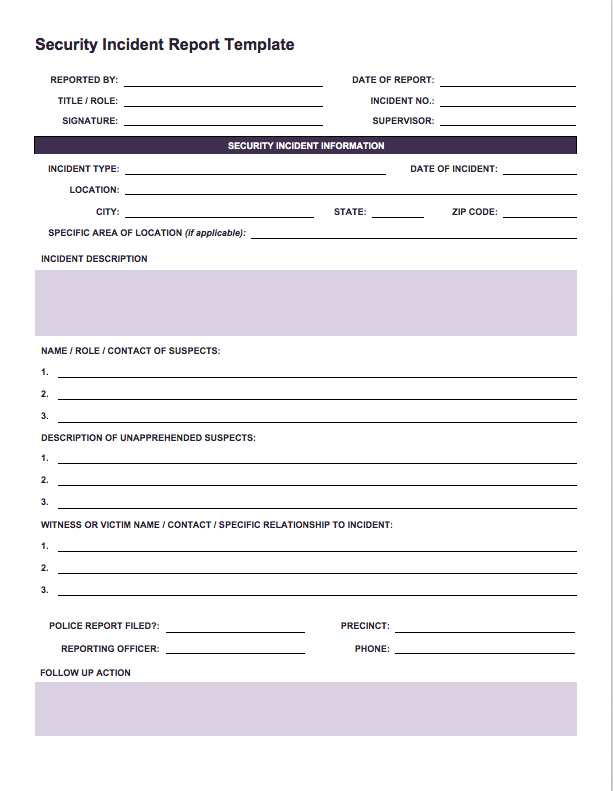 Free Incident Report Templates Smartsheet Free Incident Report Templates Smartsheet