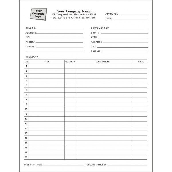 Order Forms Standard Forms Order Forms Standard Forms