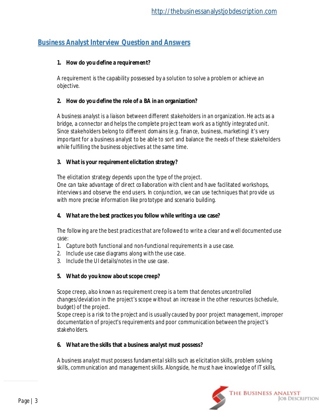 Business systems analyst interview questions Business systems analyst interview questions