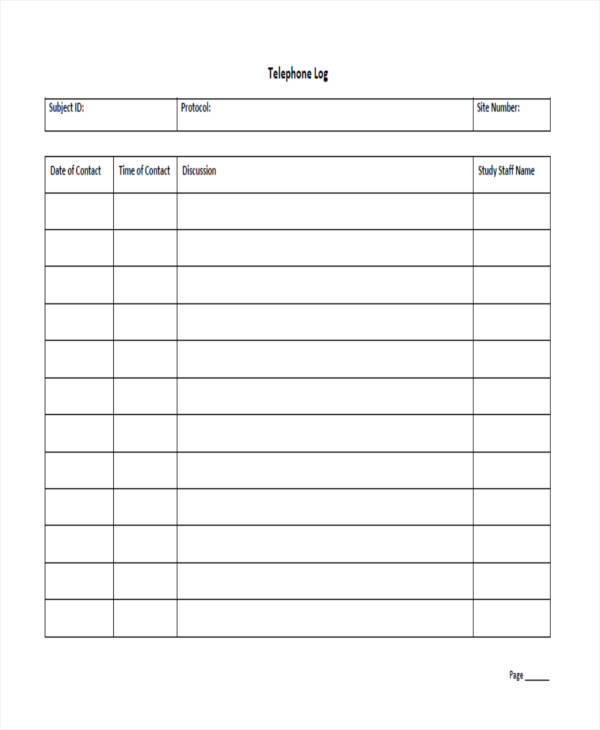 40+ Printable Call Log Templates in Microsoft Word and Excel 40+ Printable Call Log Templates in Microsoft Word and Excel