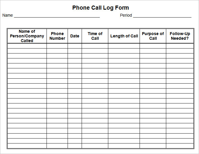 15+ Call Log Templates DOC, PDF, Excel | Free & Premium Templates 15+ Call Log Templates DOC, PDF, Excel | Free & Premium Templates