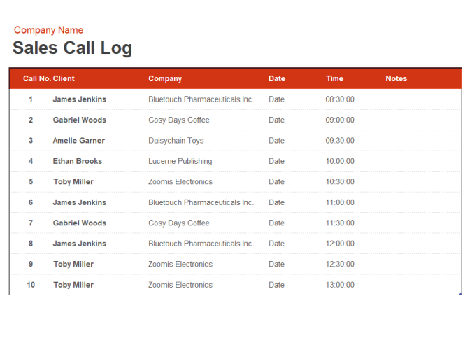 15+ Call Log Templates DOC, PDF, Excel | Free & Premium Templates 15+ Call Log Templates DOC, PDF, Excel | Free & Premium Templates