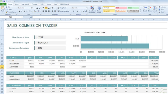Sales Commission Tracker Template for Excel 2013 Sales Commission Tracker Template for Excel 2013