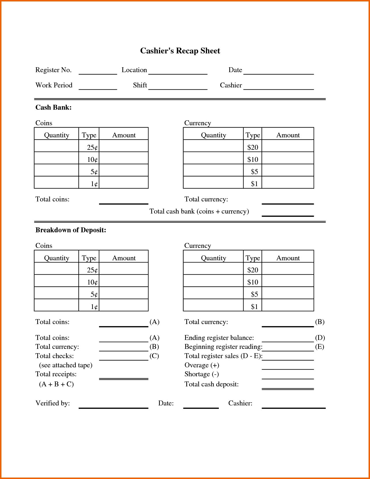 Daily Cash Sheet Template | CASH COUNT SHEET Audit Working Daily Cash Sheet Template | CASH COUNT SHEET Audit Working