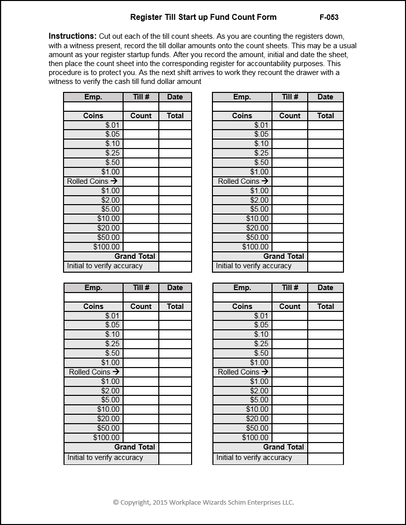 money drawer count sheet Kleo.beachfix.co money drawer count sheet Kleo.beachfix.co
