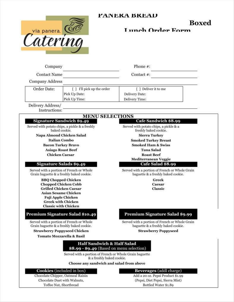 8+ Catering Order Form Free Samples, Examples Download | Free 8+ Catering Order Form Free Samples, Examples Download | Free