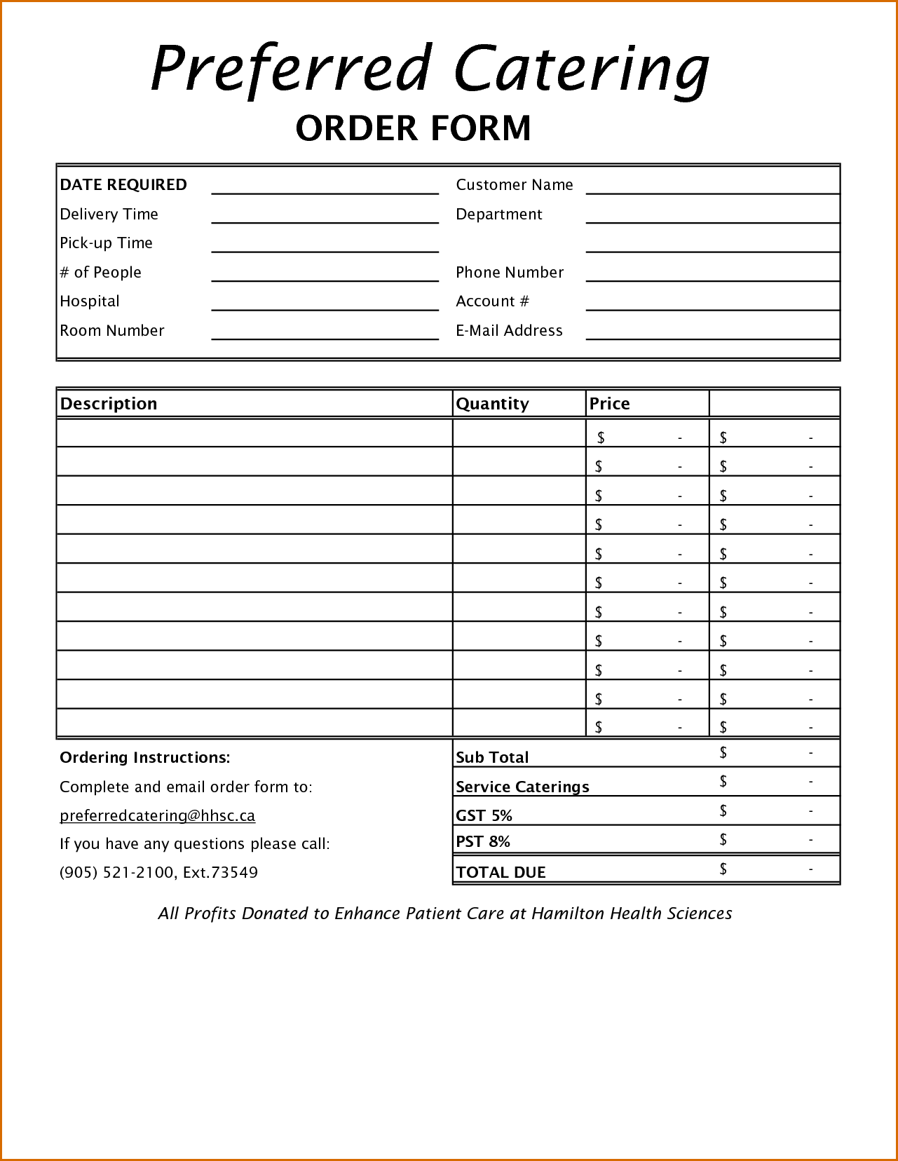 catering order form template word Kleo.beachfix.co catering order form template word Kleo.beachfix.co