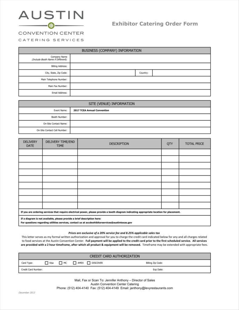 8+ Catering Order Form Free Samples, Examples Download | Free 8+ Catering Order Form Free Samples, Examples Download | Free