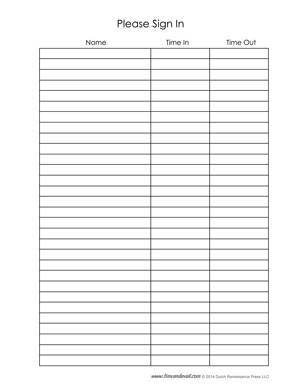 Printable Sign In Sheet | Visitor, Class, and Meeting Sign In Sheets Printable Sign In Sheet | Visitor, Class, and Meeting Sign In Sheets