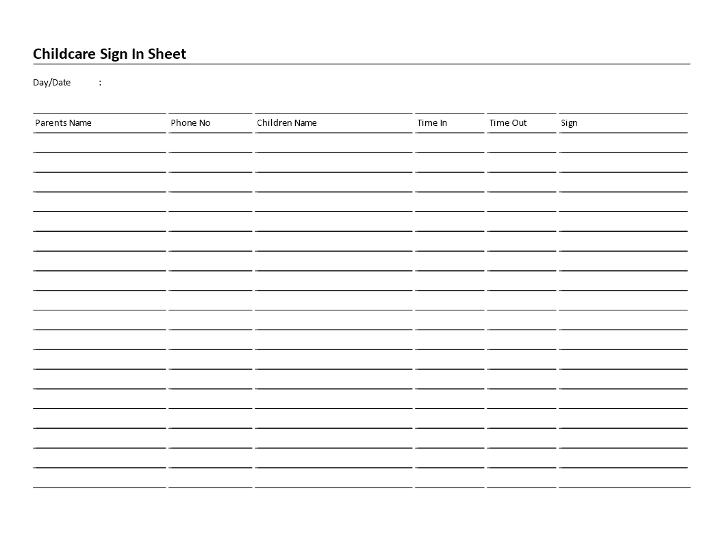 daycare sign in sheet Tier.brianhenry.co daycare sign in sheet Tier.brianhenry.co