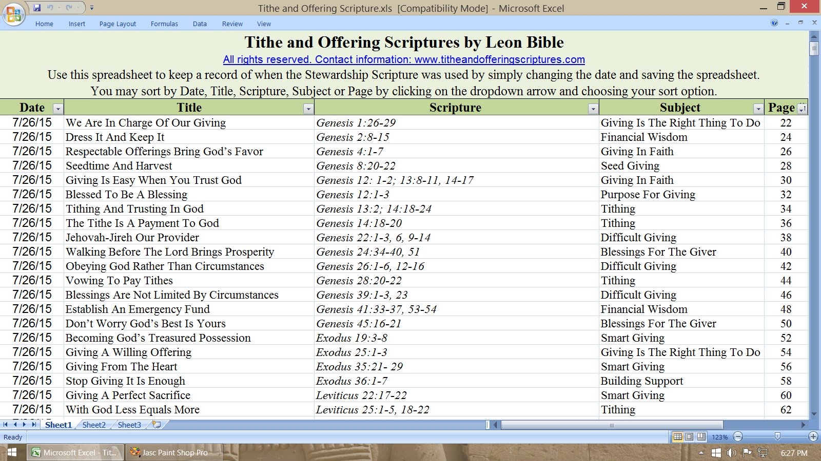 Tithe and Offering Scriptures the Complete Collection Tithe and Offering Scriptures the Complete Collection