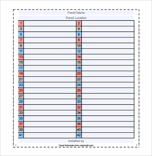 printable electrical panel schedule Kleo.beachfix.co printable electrical panel schedule Kleo.beachfix.co