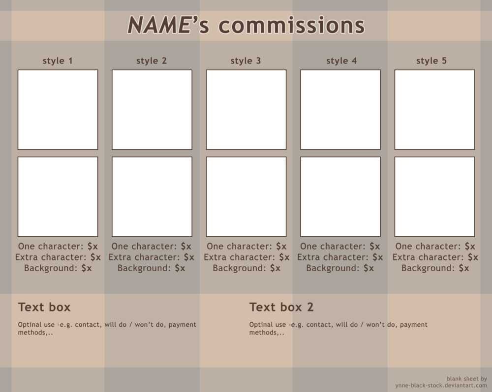Blank Commission Sheet (psd template) by ynne black stock on Blank Commission Sheet (psd template) by ynne black stock on