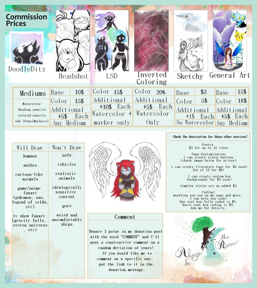 FREE Commission Prices TEMPLATE by Jenny2 point 0 on DeviantArt FREE Commission Prices TEMPLATE by Jenny2 point 0 on DeviantArt
