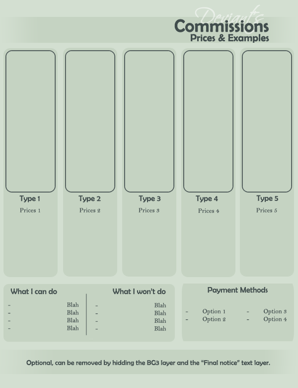 Making Your Commission Sheet by BringBackFairPrices on DeviantArt Making Your Commission Sheet by BringBackFairPrices on DeviantArt