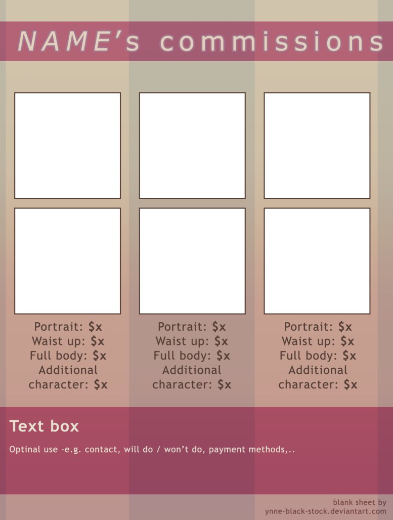 Commission Informations blank by Cah3thel on DeviantArt Commission Informations blank by Cah3thel on DeviantArt