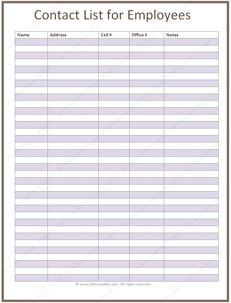 employee contact list template Kleo.beachfix.co employee contact list template Kleo.beachfix.co