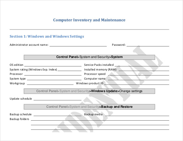 Computer Inventory Template – 16+ Free Word, Excel, PDF Documents Computer Inventory Template – 16+ Free Word, Excel, PDF Documents
