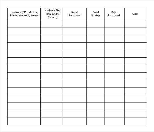 19+ Computer Inventory Templates – Free Sample, Example, Format 19+ Computer Inventory Templates – Free Sample, Example, Format