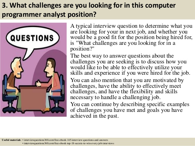 Top 10 computer programmer analyst interview questions and answers Top 10 computer programmer analyst interview questions and answers