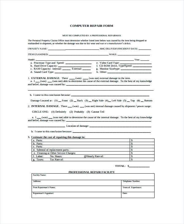 computer repair form template computer repair invoice template computer repair form template computer repair invoice template