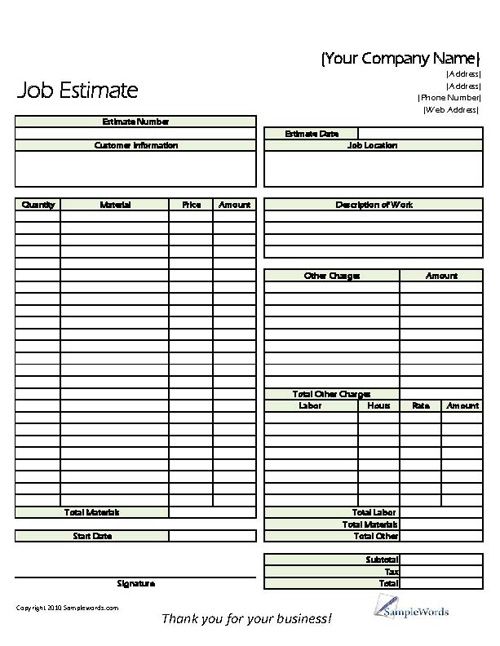 Free Print Contractor Proposal Forms | Construction Proposal Form Free Print Contractor Proposal Forms | Construction Proposal Form
